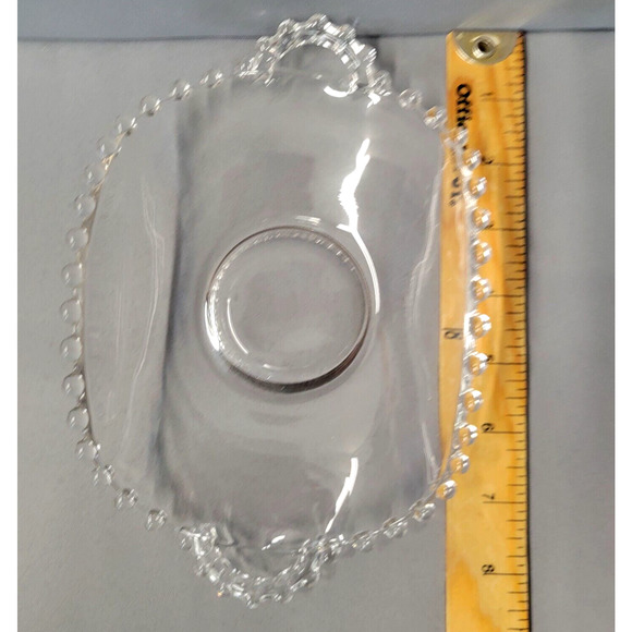 Imperial Candlewick Clear Glass Candy Dish Bowl Server Double Handle Fluted - Picture 8 of 10